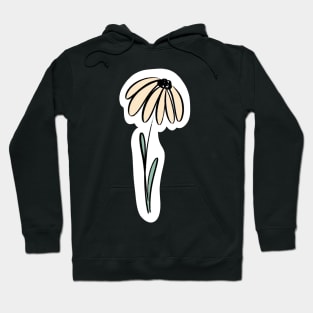 line art flower--cream Hoodie